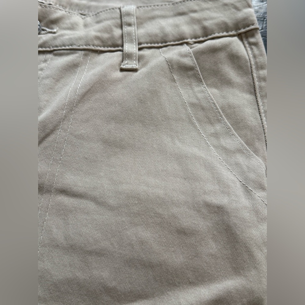 Classic Cream Straight Wide Leg Khaki pants 6 - Picture 4 of 7